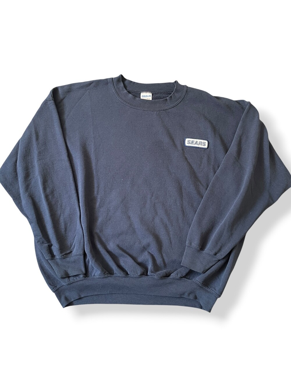 Vintage Sears Gildan Heavyweight Oversized Pullover Crewneck Navy Size Mens XL
